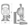 Lampa robocza halogen LED 1500lm rozproszone kat 58 uchwyt magnes CRC5D.51653