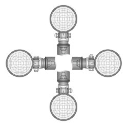Lampa robocza halogen LED 800LM rozproszone kat rozsylu 43x34 944-CRC4A.51100