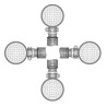 Lampa robocza halogen LED 800LM rozproszone kat rozsylu 43x34 944-CRC4A.51100
