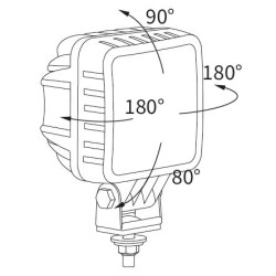 Lampa robocza LED 2000LM rozproszona magnes przewód 8m wylacznik