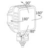 Lampa robocza LED 2000LM rozproszona magnes przewód 8m wylacznik
