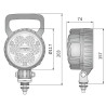 Lampa robocza LED 2500lm skupione przewod