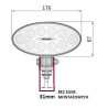 Lampa robocza halogen LED 4000lm skupione kat 4 zlacze AMP Faston