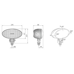 Lampa robocza LED 5500LM przewód WESEM
