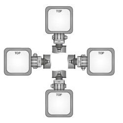 Lampa robocza halogen LED 2000lm zestaw 2szt Wesem rozproszone