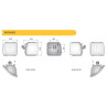 Lampa robocza reflektor halogen 123x115 John Deere L+P