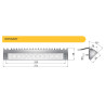 Lampa robocza LED 1400lm boczna karetka