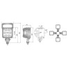 Lampa robocza halogen LED 1500lm rozproszone kat 50 AMP Faston