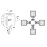 Lampa robocza halogen LED 2000lm 22W 12-24V Wesem LED2.47506