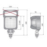 Lampa robocza halogen LED 2000lm 22W 12-24V Wesem LED2.47506