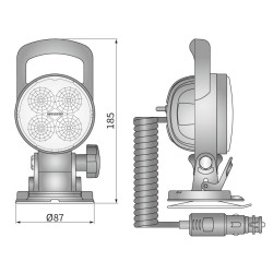 Lampa robocza LED 12V-24V 1000lm WESEM