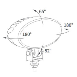 Lampa robocza LED 3000lm skupione AMP 14DNI