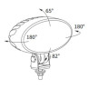 Lampa robocza LED 5500LM skupiona 4 stopnie przewód WESEM CRV1P.56801