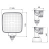 Lampa robocza halogen LED 800lm rozproszone kat rozsylu 28x28