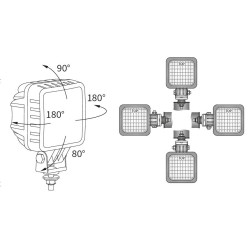 Lampa robocza LED 1500LM rozproszone AMP