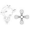 Lampa robocza LED 2000lm rozproszone kat rozsylu 58 zlacze H9H11