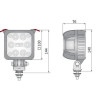 Lampa robocza halogen LED 2500lm rozproszone kat rozsylu 50 diody
