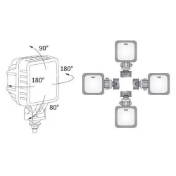 Lampa robocza halogen LED 2500lm rozproszone kat rozsylu 50 diody