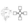 Lampa robocza halogen LED 2500lm rozproszone kat rozsylu 50 diody