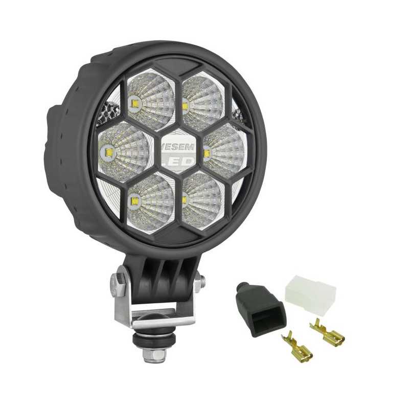 Lampa robocza halogen LED 2500lm rozproszone kat rozsylu 50 zlacze AMP Lampa robocza halogen LED 2500lm rozproszone kat rozsylu 50 zlacze AMP