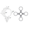 Lampa robocza halogen LED 2500lm rozproszone kat rozsylu 50 zlacze AMP