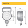 Lampa robocza halogen LED 2500lm rozproszone kat rozsylu 50 zlacze AMP