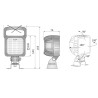 Lampa robocza LED 1500lm rozproszone kat rozsylu 66x22 AMP Faston