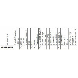 Lampa robocza halogen LED 3000LM rozproszone kąt rozsyłu 60 przewód CRV1A.49501