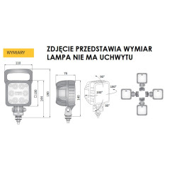 Lampa robocza LED AMP 1500LM rozproszone 14DNI