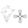 Lampa robocza halogen LED 1500lm rozproszone kat rozsylu 58 diody