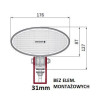 Lampa robocza halogen LED 4000lm rozproszone kat rozsylu 60x25