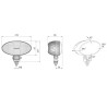 Lampa robocza halogen LED 4000lm rozproszone kat rozsylu 60x25