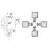 Lampa robocza halogen LED 3000LM rozproszona AMP kąt rozsyl 66x22 LED9A.53706