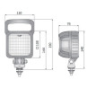 Lampa robocza halogen LED 3000LM rozproszona AMP kat rozsyl 66x22