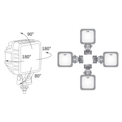 Lampa robocza halogen LED 2000lm rozproszone kat 50 12-48V