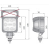 Lampa robocza halogen LED 2000lm rozproszone kat 50 12-48V