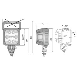 Lampa robocza halogen LED 2000lm PROMOCJA Wesem LED2F.47600