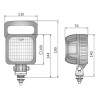 Lampa robocza LED 1500lm rozproszone kat rozsylu 60x22