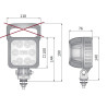 Lampa robocza halogen LED rozproszone kat 50 zlacze Deutsch