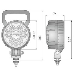 Lampa robocza halogen LED 1500LM rozproszone kat rozsylu 50 diody