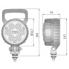 Lampa robocza halogen LED 1500LM rozproszone kat rozsylu 50 diody