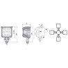Lampa robocza halogen LED 3000lm skupione 6xLED przewód 0,5 m
