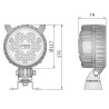 Lampa robocza LED 2500LM rozproszone przewód uchwyt omega