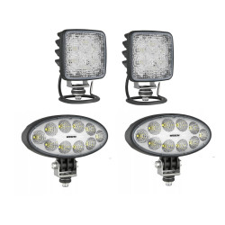 Lampa robocza halogen LED Wesem 4000lm + 1600lm przód + tył wymiatają