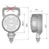 Lampa robocza LED 3000lm rozproszone przewod