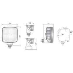 Lampa robocza LED 1600LM 12V 24V Wesem ciagnik traktor tył tylna 2szt