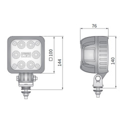 Lampa robocza halogen LED 3000lm rozproszone kat 50 prz wylacznik
