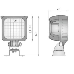 Lampa robocza halogen LED 3000lm rozproszone kat rozsylu 66x22