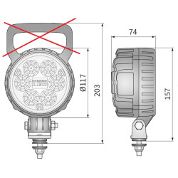 Lampa robocza halogen LED 2500lm rozproszone kat 50 przewód wylacznik