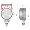 Lampa robocza halogen LED 2500lm rozproszone kat 50 przewód wylacznik